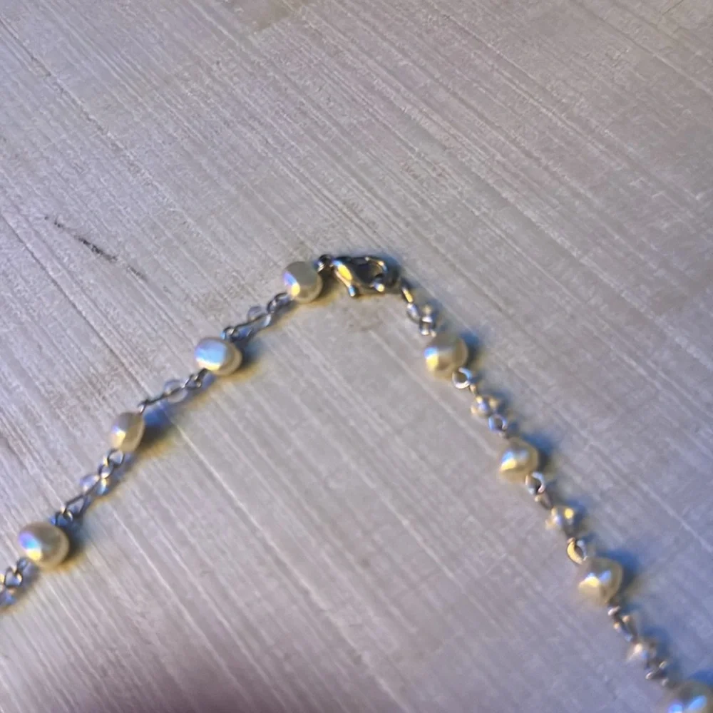 Worn Once Elegant Silver and White Necklace